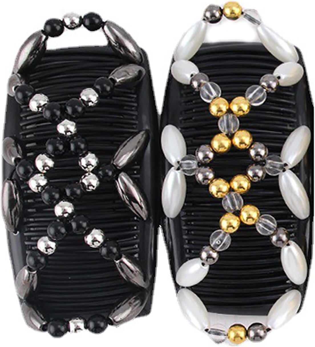 2PCS Ycfish Stretchy Double Comb Hair Clip Magic Hair Combs ouble Comb