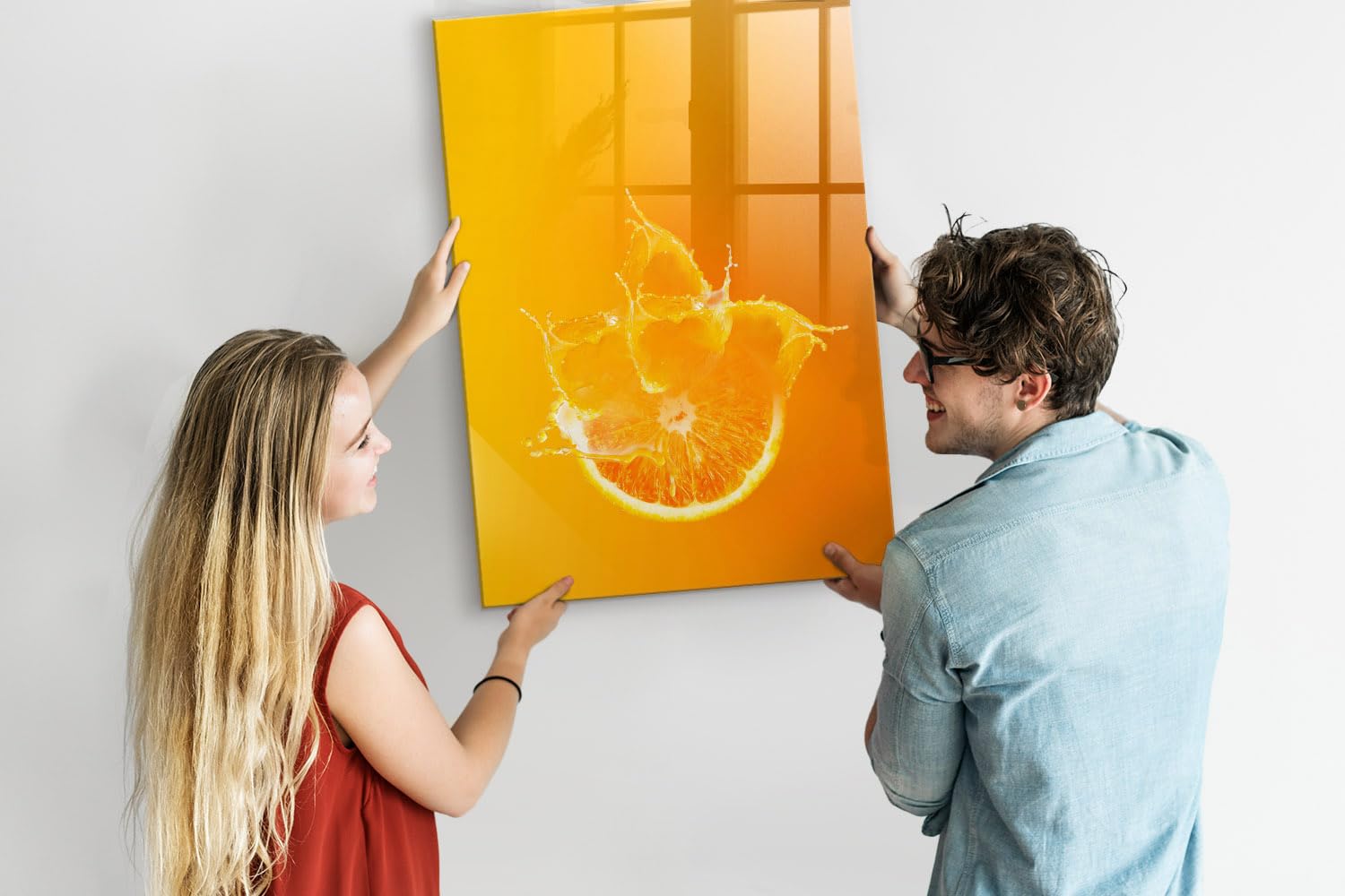 Glas-Magnettafel Für Home-Office 70x100 cm Orangensaft Schwarzer Stift | Neodym Magnete 5 | Schwamm | Zubehör-Set | Starke | Haftkraft | Taftel-Set | Zubehör | Marker-Set | Notiztafel