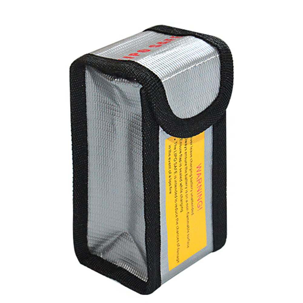 Tiardey Silver Fireproof Explosionproof Battery Bag Safe Sleeve Guard Pouch Sack Charge Protection