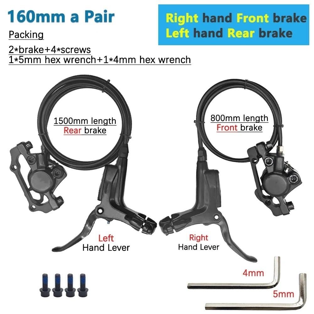 Freno de Disco de Aceite hidráulico para Bicicleta, 2 pistones, Delantero y Trasero, 160mm, 180mm, RT56 B05S, Almohadilla para Plegable MT200 MTB BMX