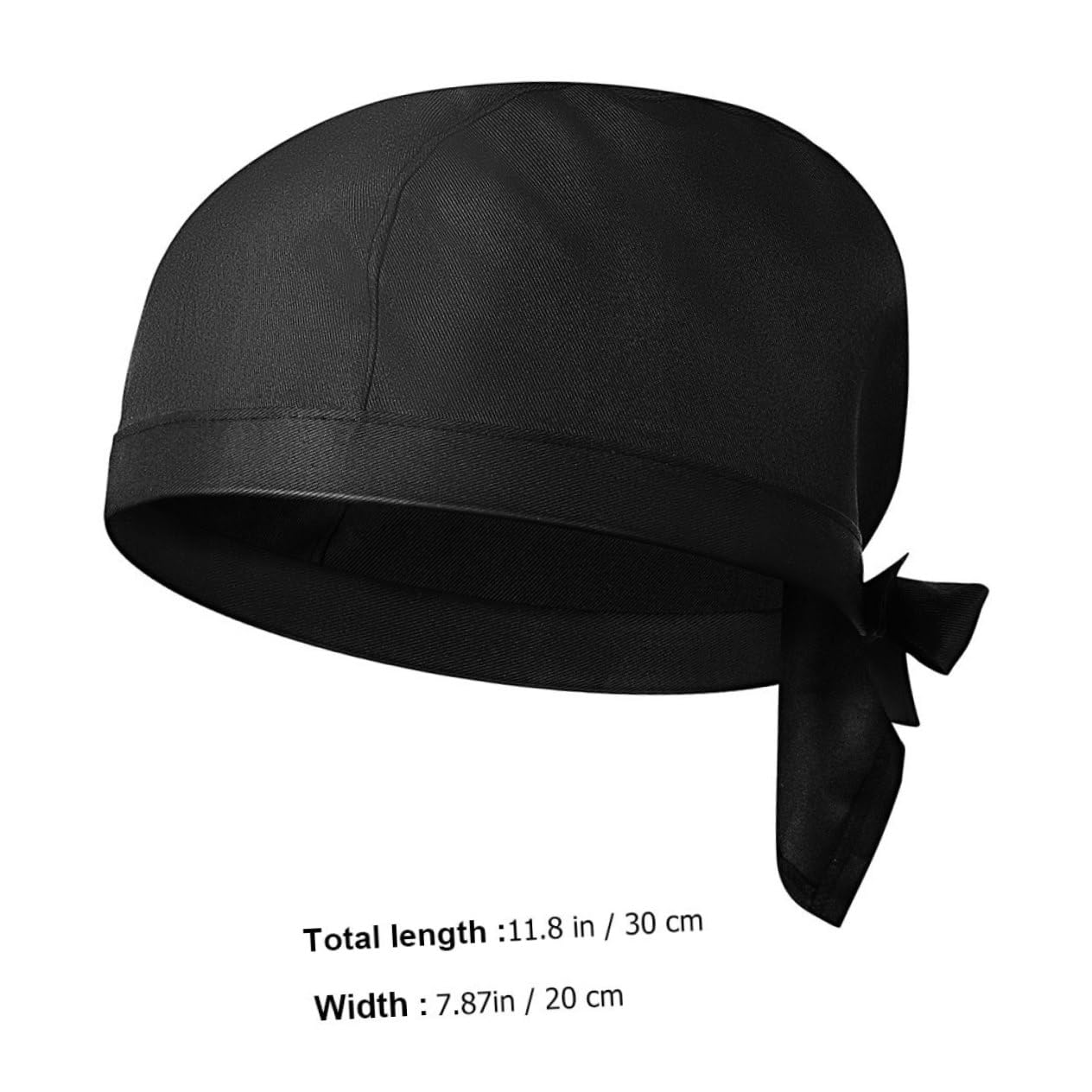 IMIKEYA Cappello da Cuoco Piatto Nero 10 Pezzi in Cotone Unisex