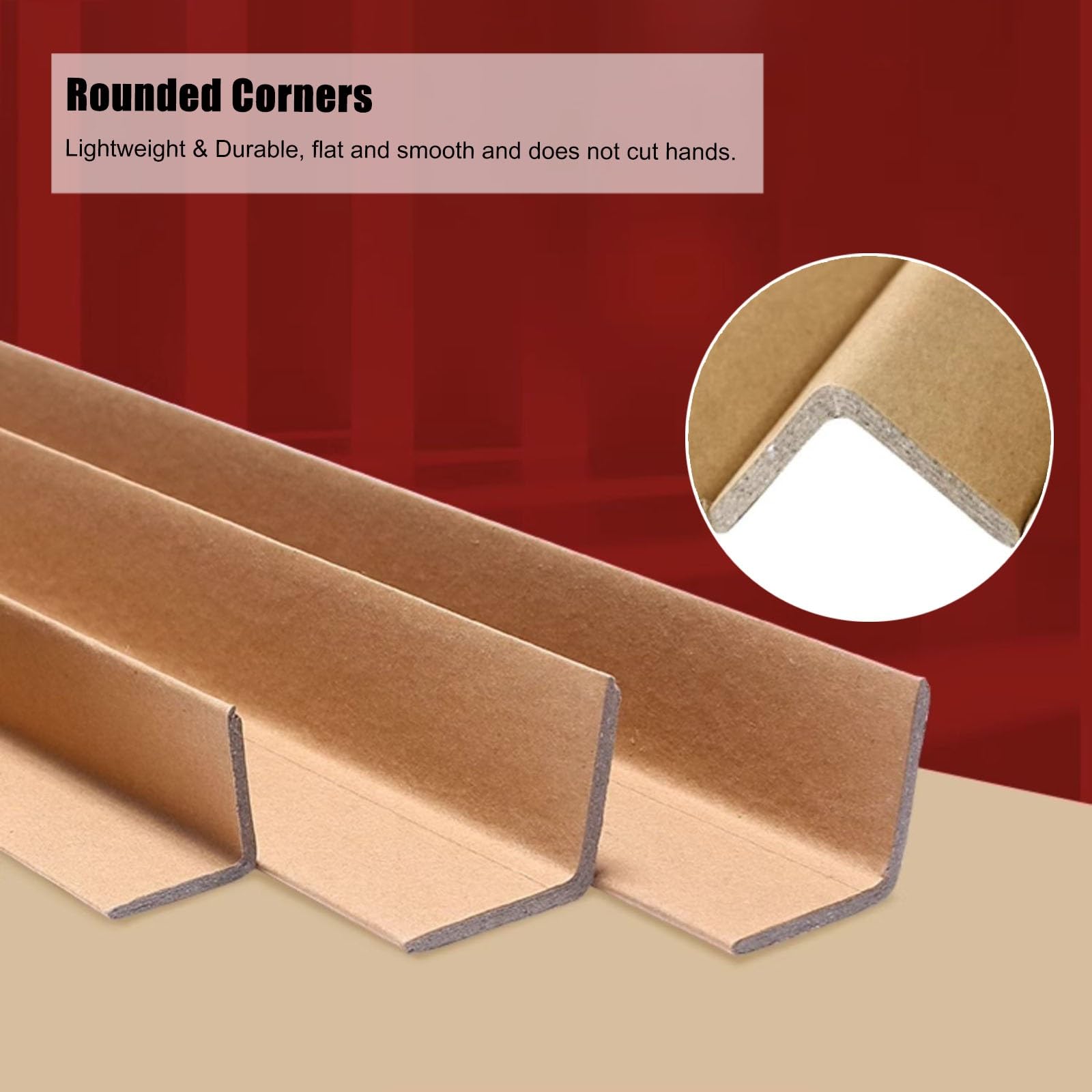 Lot de 100 cornières de Protection en Carton pour Emballage, 10, 20, 30, 40, 50, 60, 70, 80, 90, 100, 150, 180, 200 cm de Longueur, Protections d'angle et Protections de palettes p