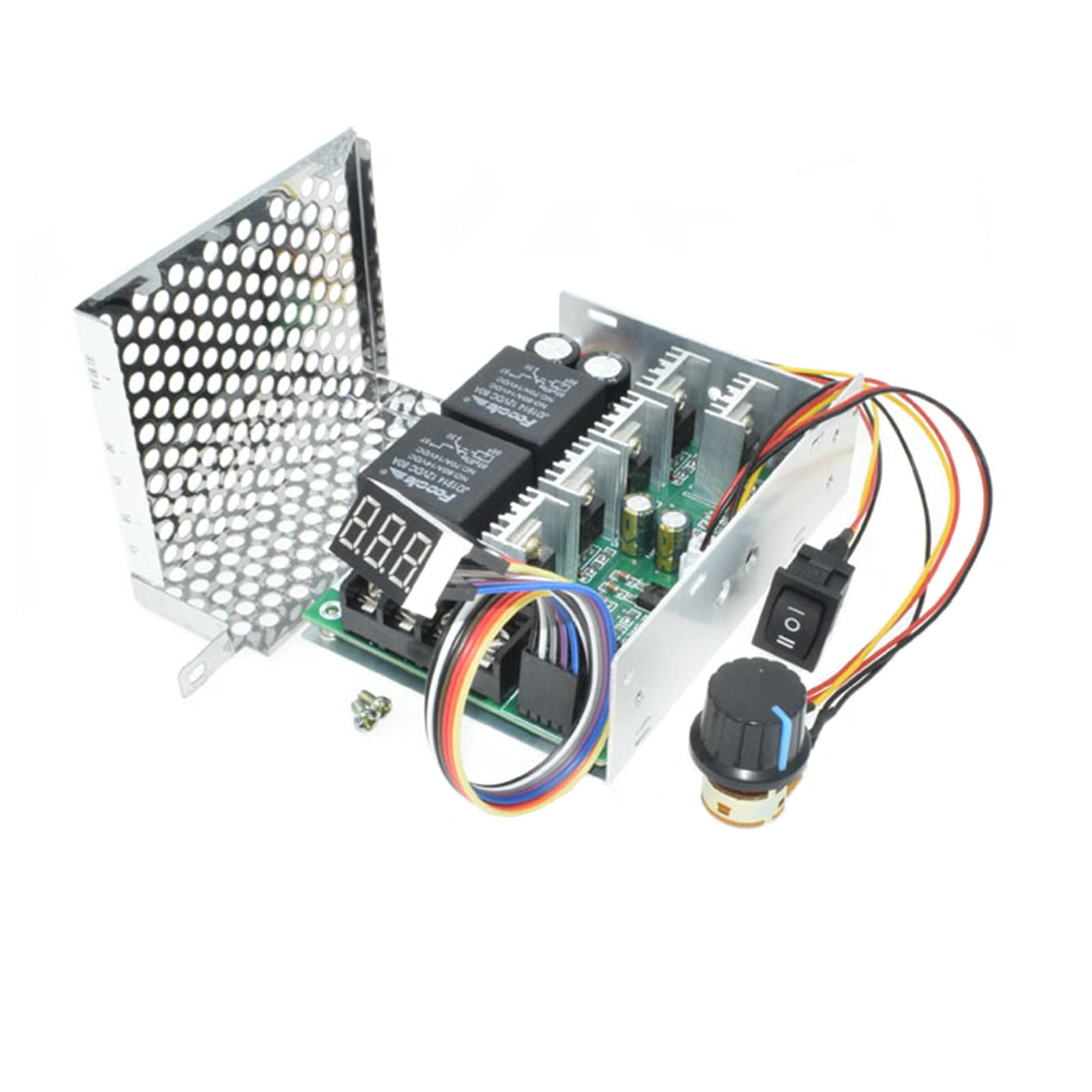 Regolatore di velocità del motore CC, PWM 10-55V 12V 24V 36V 48V 60A, Regolatore di velocità del motore CC continuo con funzione interruttore e display a LED
