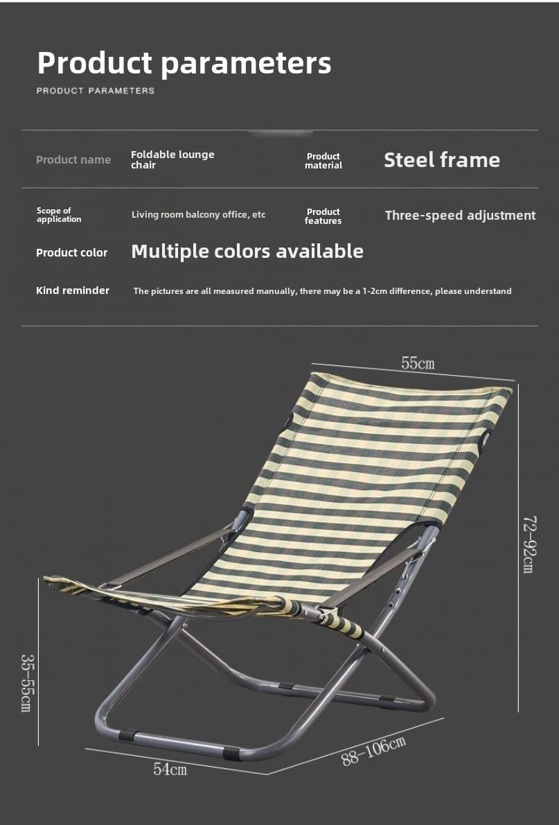Adjustable Folding Lounge Chair with High-Density Fabric - Perfect for Home, Office, and Outdoor Relaxation (Light Gray Winter and Summer Models)