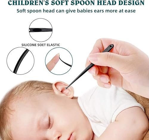 Miniatura 3 de Kit de eliminación de cera de oído, limpieza de oídos, cepillo de limpieza y caja de almacenamiento, diseño de selector de orejas de una pieza para