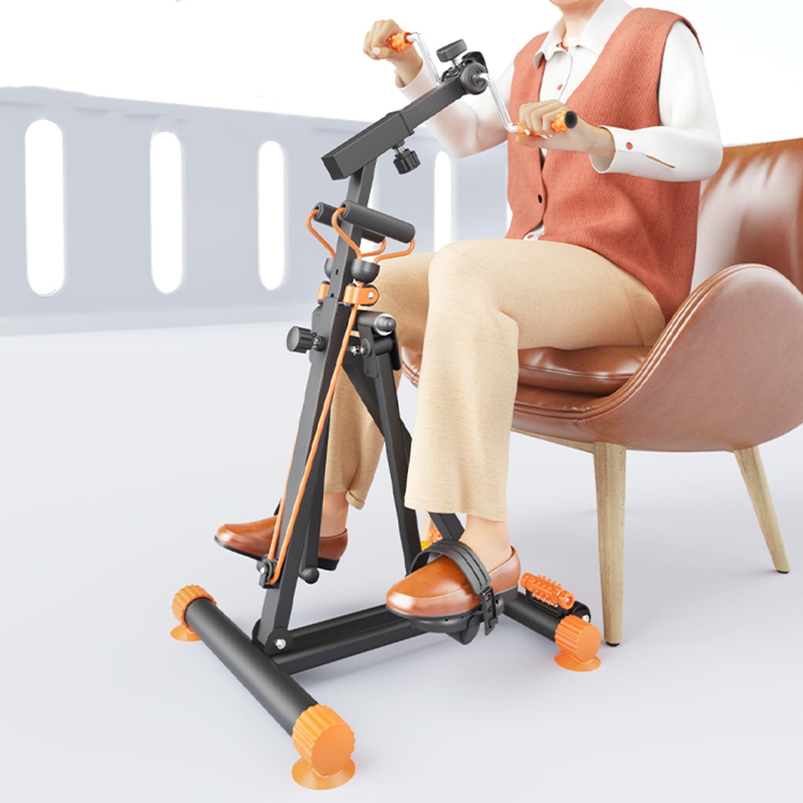 Pedaliera, Mini Cyclette, Pedaliera for Bici, con Maniglia Attrezzatura Fitness Regolabile for Anziani for Fitness Braccia O Gambe E Allenamento Riabilitativo (Color : Style 1)
