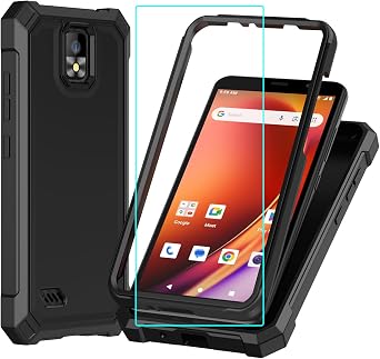 for Hot Pepper Panca Case with Screen Protector,Full Body Protection Front PC Back Soft Silicone Bumper,Heavy Duty Protection Shockproof Phone Case for Hot Pepper Panca Black