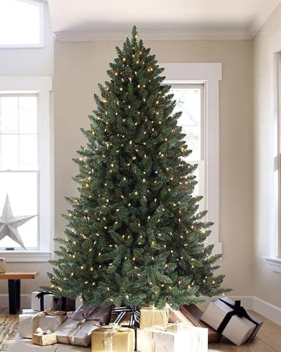 Miniatura 4 de Treetopia Árbol de Navidad artificial verde | Abeto de bálsamo – 9 pies | Preiluminado con 800 luces LED transparentes | Incluye soporte para árbol,