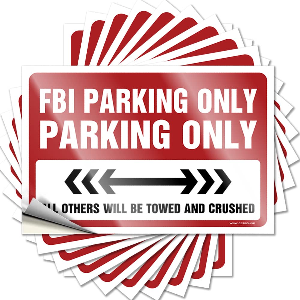 Bathroom Stuff Water Quote - FBI Parking Only Custom Durable Sticker Easy Apply for Mold Decor(12X18CM)