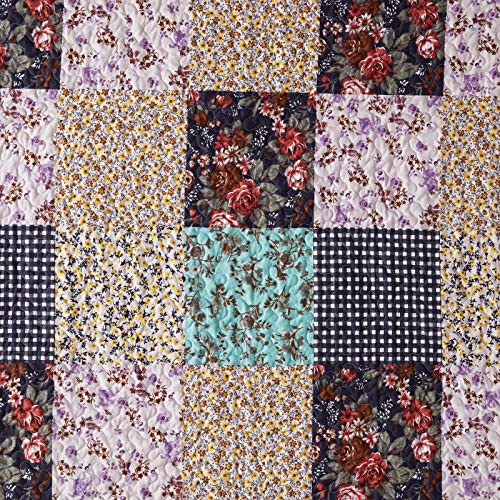 Sunstyle Home Queen Size Quilt Set, Lightweight Microfiber Soft Coverlet Reversible Quilted Pattern Summer Quilt Bedspreads Comforter Set For All Season, 3 Piece Includes 1 Quilt + 2 Shams #TOP6