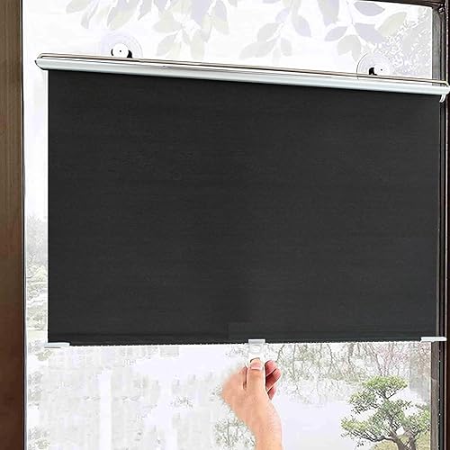 Persianas opacas con ventosa, persianas enrollables retráctiles, cortinas ligeras de filtrado de luz, 12 tamaños, persianas enrollables temporales