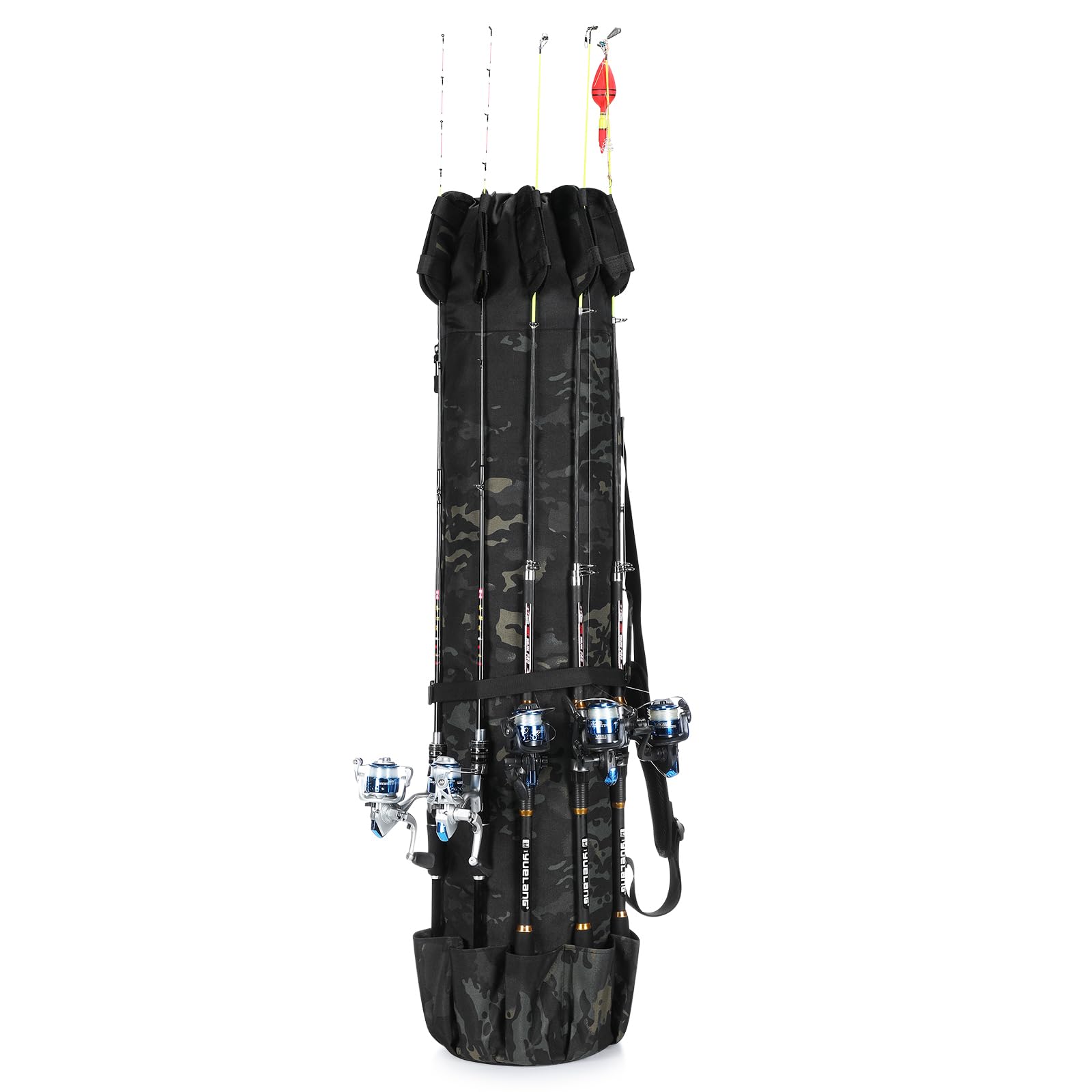 Borsa organizer per canna da pesca, per attrezzi e attrezzature da pesca, regalo per uomini, padri, figlie e amici, Caomo nero, all'aperto