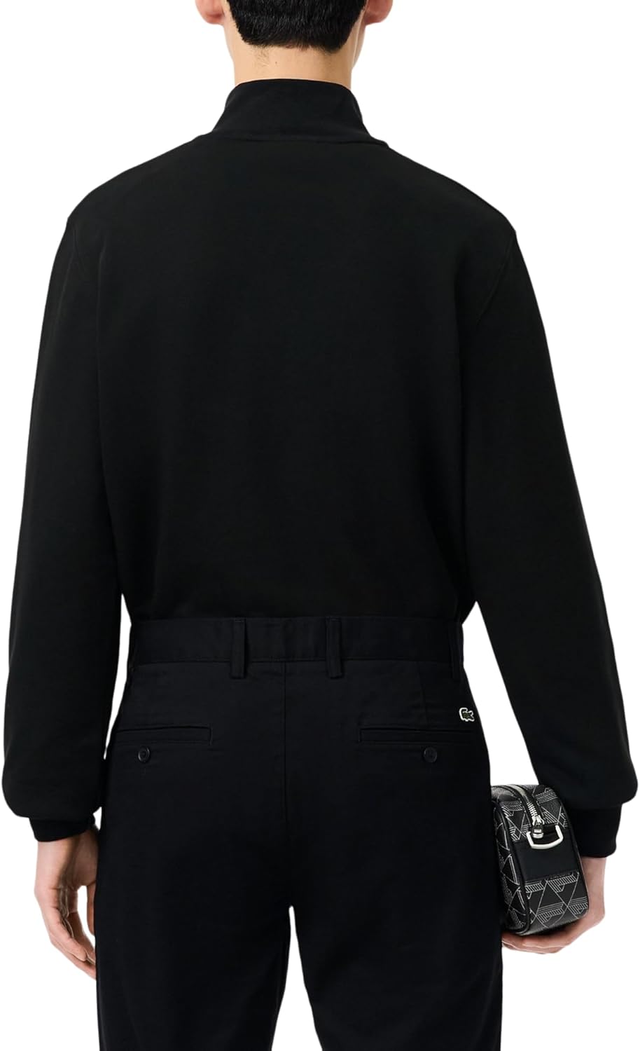 Lacoste mens Core Collection Regular Fit Classic Zip Up Mock Neck Sweatshirt