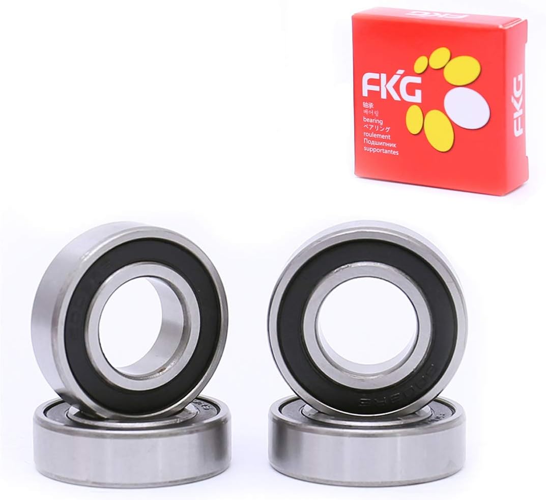 FKG 6203-2RS 17x40x12mm Deep Groove Ball Bearing Double Rubber Seal Bearings Pre-Lubricated 4 Pcs