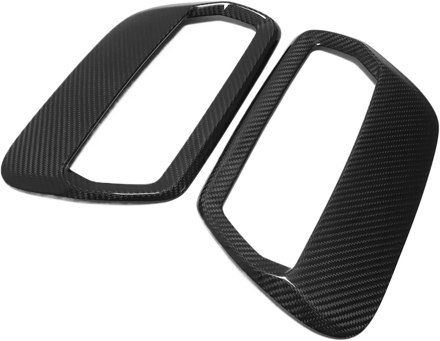 Real Carbon Fiber Hood Air Vent Outlet Grille Air Flow Intake Cover Trim Compatible with Ford Mustang Ecoboost GT350 GT Coupe 2018-2020