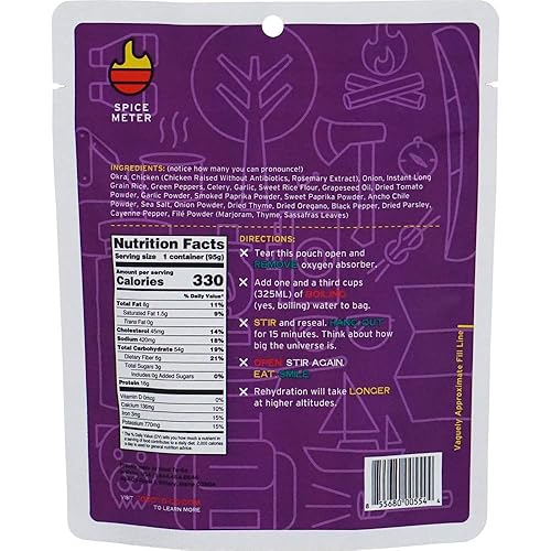 Miniatura 2 de GOOD TO-GO Chicken Gumbo  Comida de camping, comida para mochileros (porción individual)  Solo agrega comidas de agua, comidas de mochilero  Las