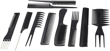 Amazon Co Jp カットコーム プロ用 コームセット 櫛 ヘアブラシ 10点セット 静電気防止 ヘアカット くし プロ仕様 散髪 スタイリング 人気 高級セット櫛 美容師 バーバー コーム 美容室 サロン 専用 美容ツール ビューティー