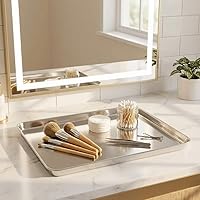 Vista 4 de QWORK Bandeja quirúrgica de acero inoxidable, para instrumentos médicos, tatuajes, suministros quirúrgicos, 10 1/4 x 7 7/8 x 1 pulgada, 1 paquete