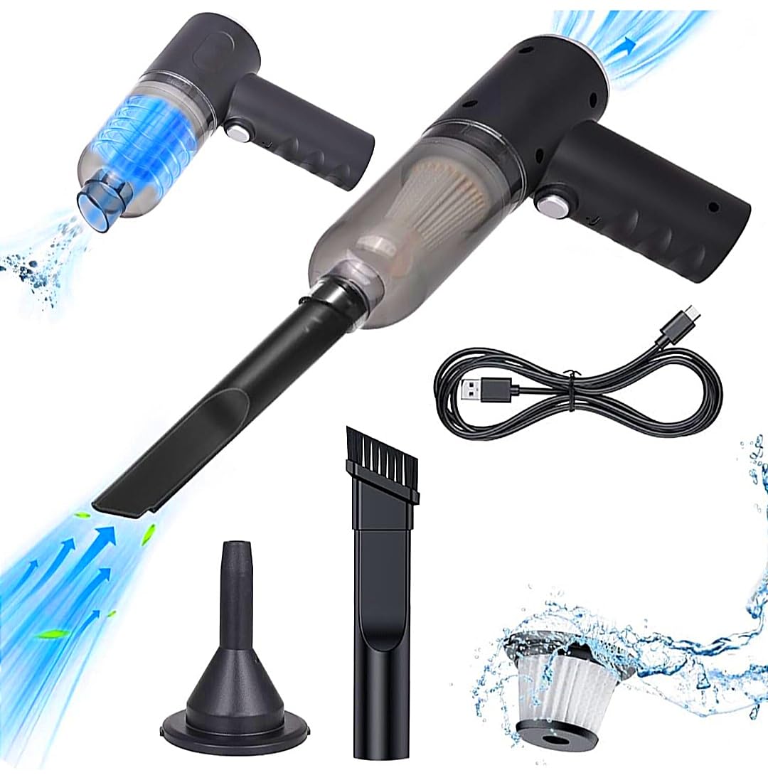 Suhoor Portable Electric Nail Drill Professional Cleaner Dust Collection/Lighting 2 In 1 Car Vacuum Cleaner Handheld Wireless HEPA Filter Vacuum Cleaner Home Car Dual-Use Portable Rechargeable, Black (B0CG66L7QN) Amazon Price History, Amazon Price Tracker