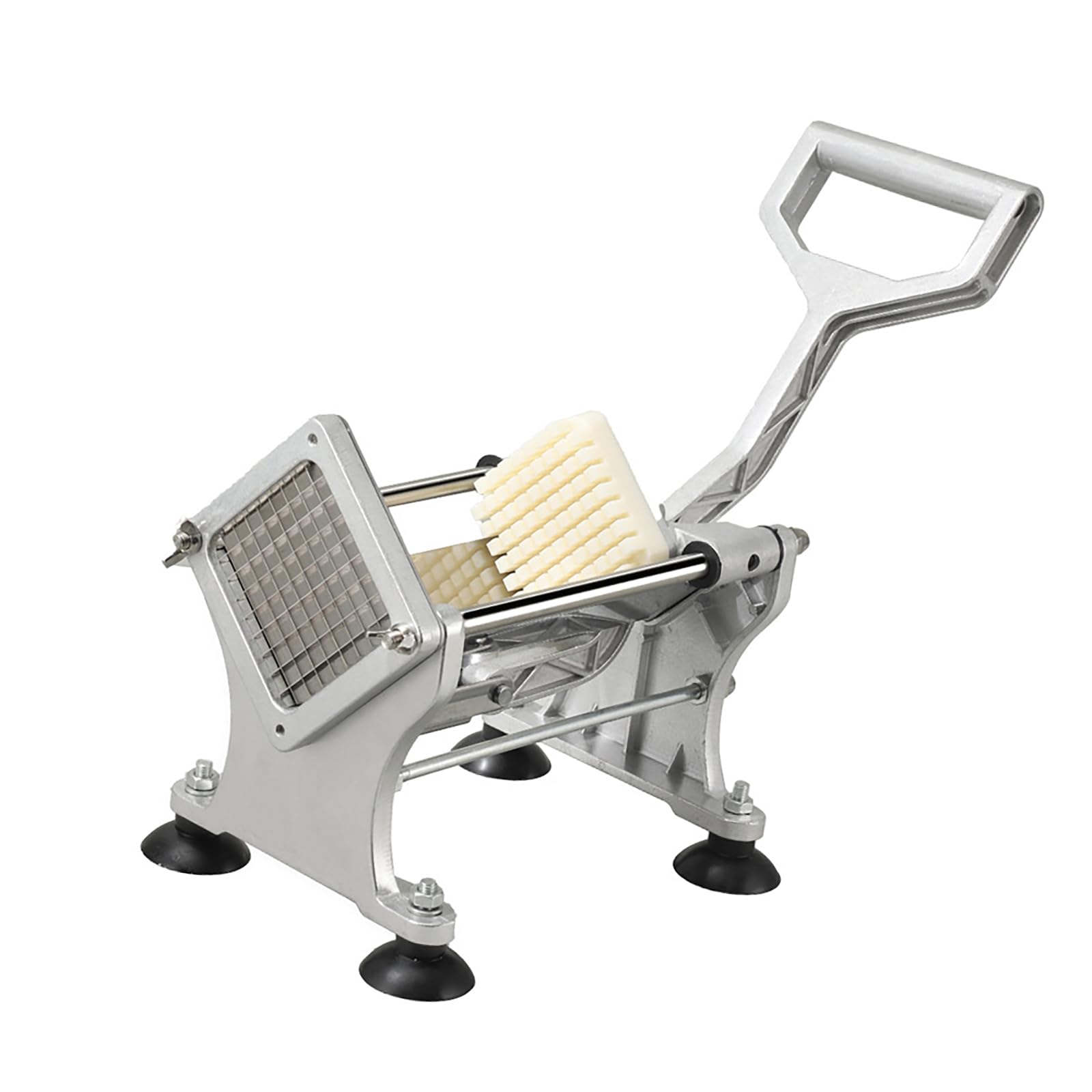 Cortador manual de patatas fritas fácil de usar, herramienta de corte de verduras de acero inoxidable, cortador manual de patatas fritas, suministros de cocina, dados de frutas