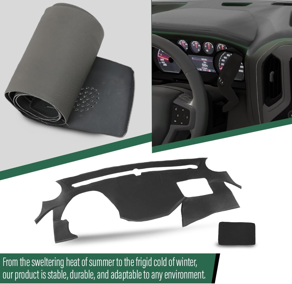 LQI TPE Dash Cover Dashboard Compatible with Hyundai Sonata 2011 2012 2013 2014 Black