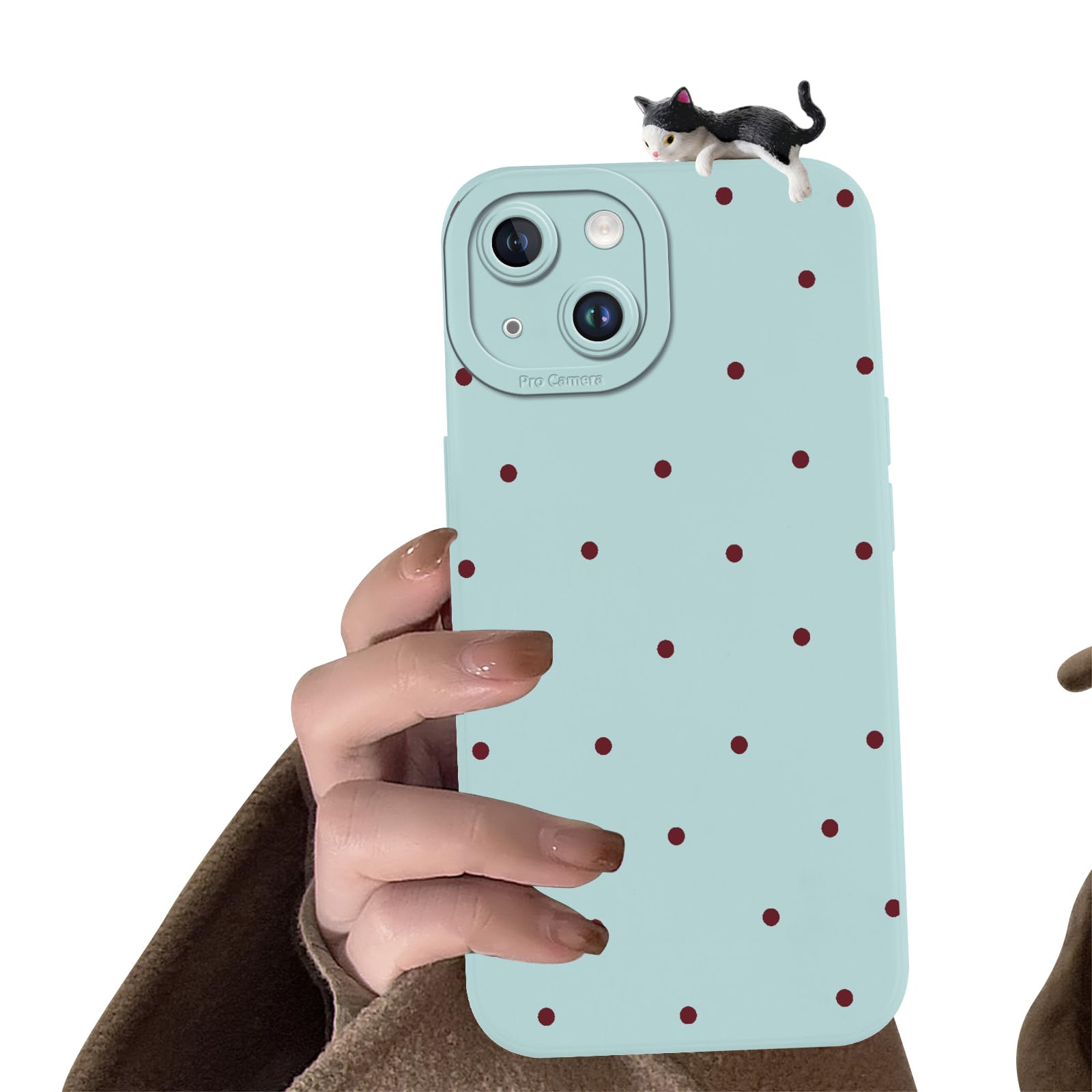 Coalbooliy Funda Para IPhone 17 6,3'' Blanco Carcasa Suave TPU Ultrafina Silicona Aesthetic Patrón Osito De Peluche 3D, Antigolpes Bumper Protección De Cámara Niña Regalo Case Móvil, 03