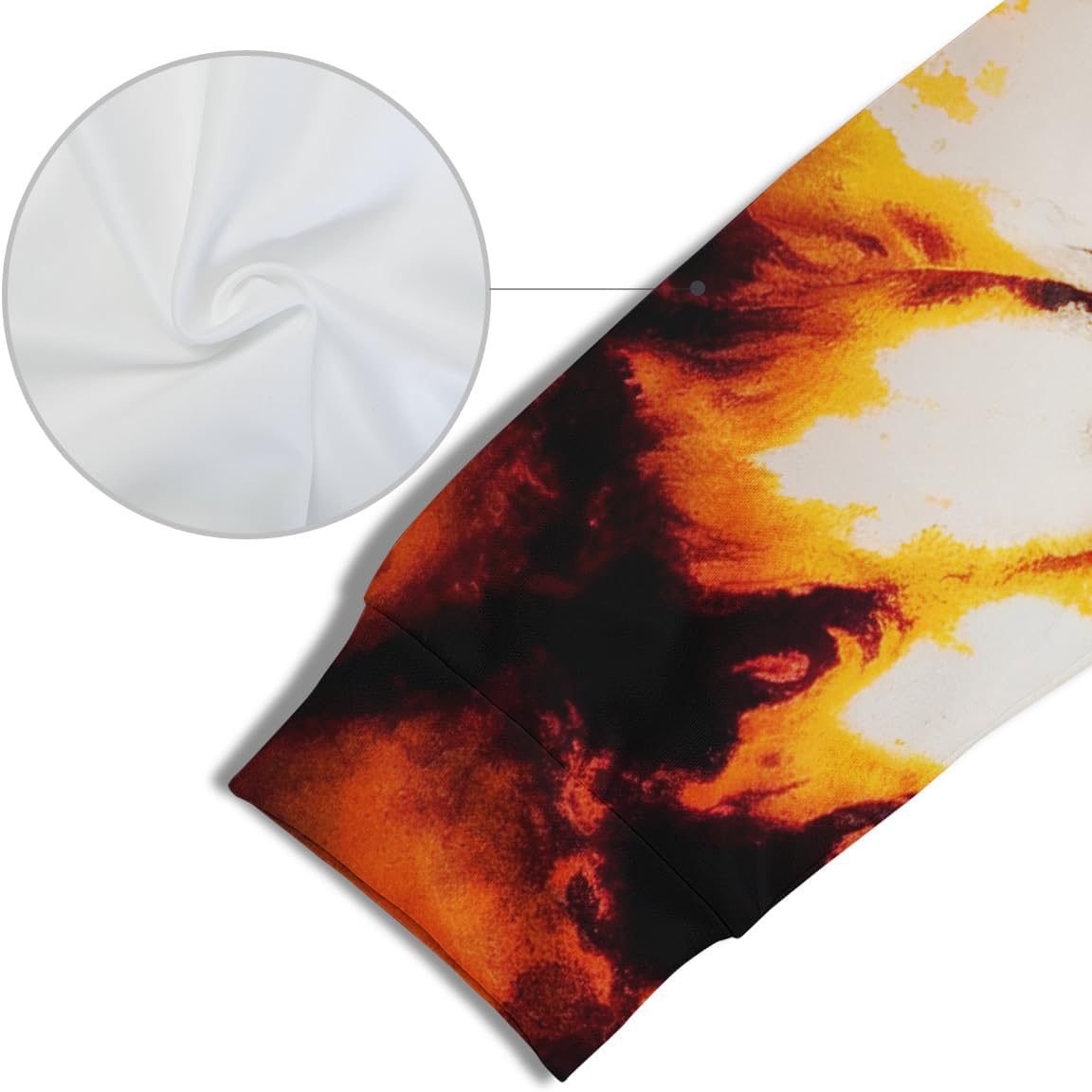 TiwBski Novelty Tie Dye Style Hoodies for Men Spiral Streak Print Sweatshirt Pullover - Image 5