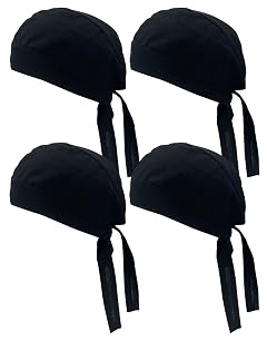 JHYWELL Cotton Dew Beanie Skull Cap Helmet Liner Doo Rag Bandana Welder Welding Sweat Do Rags for Men