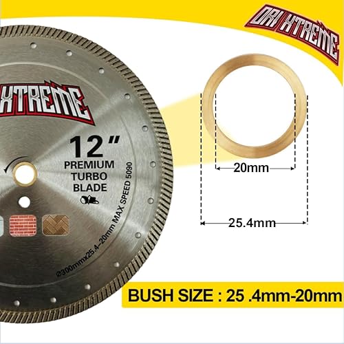 Vista 61 de Hoja de sierra de diamante de 10 pulgadas, 5 piezas, hoja segmentada de uso general para hormigón de corte seco/húmedo, mampostería, ladrillo
