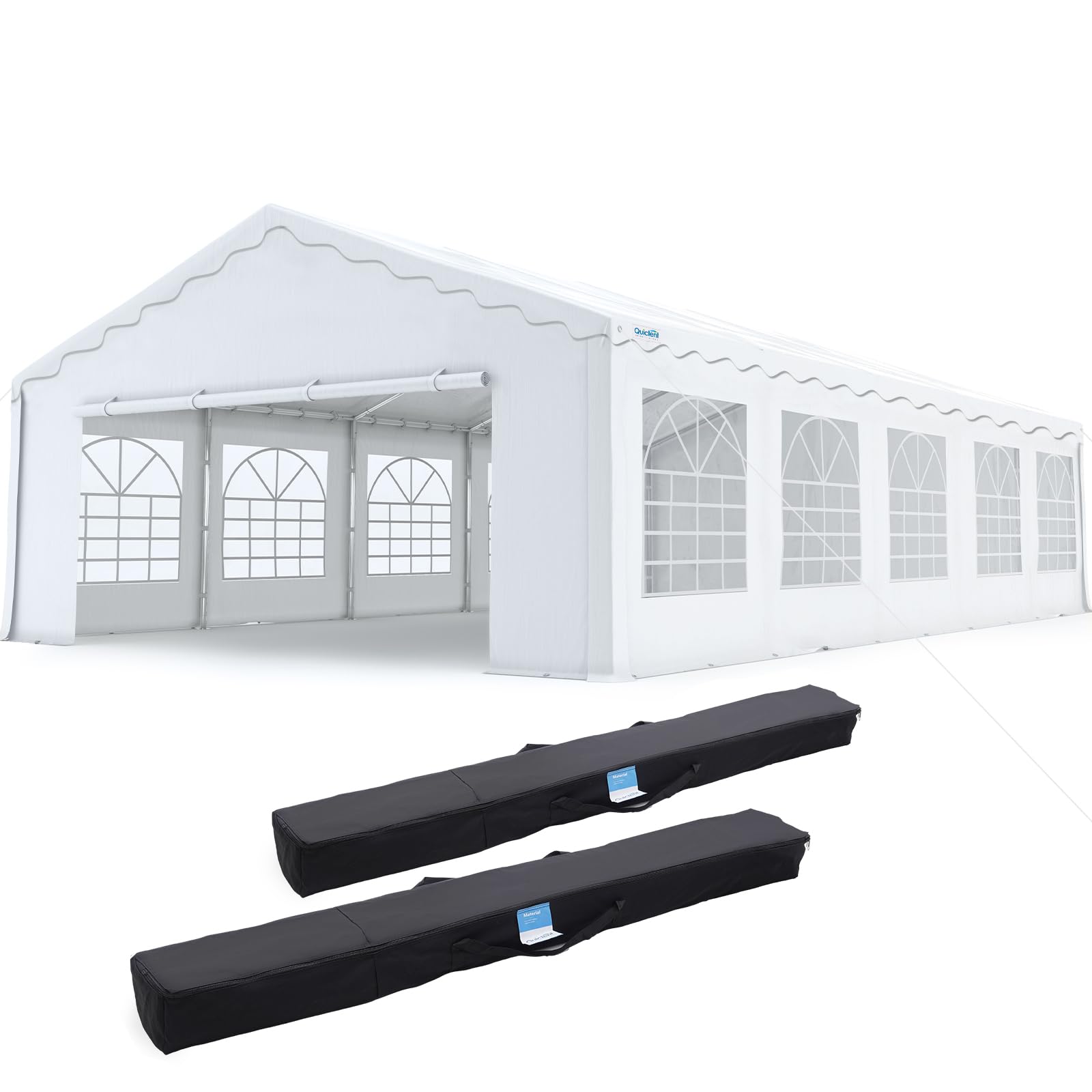 Quictent 20x30 Heavy Duty Party Tent Upgraded Galvanized Outdoor Canopy Tent Carport Wedding Event Shelter Wedding Tents for Parties with Storage Bags