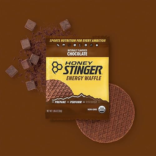 Miniatura 5 de Honey Stinger Waffle de arce orgánico de pila corta  Stroopwafel energético para ejercicio resistencia y rendimiento  Nutrición deportiva para el