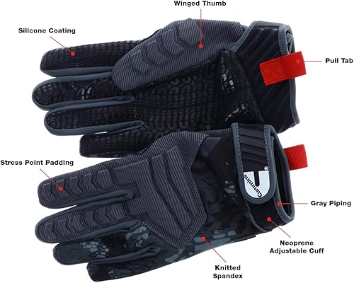 Miniatura 6 de Cummins Pro Mechanic Glove - Guantes de trabajo profesionales para mecánica de agarre de herramientas para hombres y mujeres con protección contra
