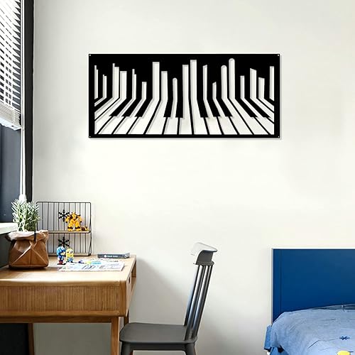 Miniatura 5 de Songjum Piano Decor Music Metal Wall Art Metal Music Instruments Wall Art Black Piano Metal Wall Decor for Metal Wall Art for Living Room Bedroom
