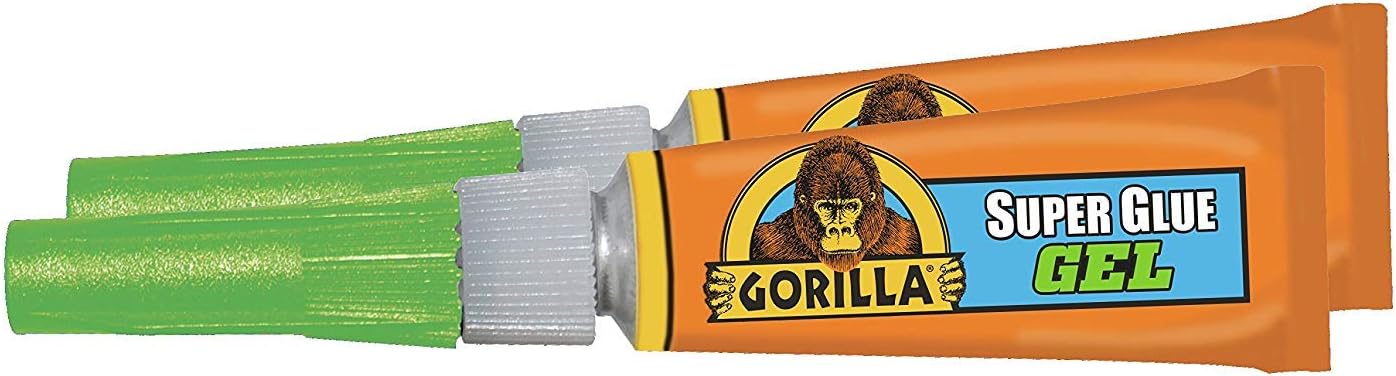 New Product Gorilla Super Glue Gel, Two 3 Gram Tubes, Clear, (Pack of 3)