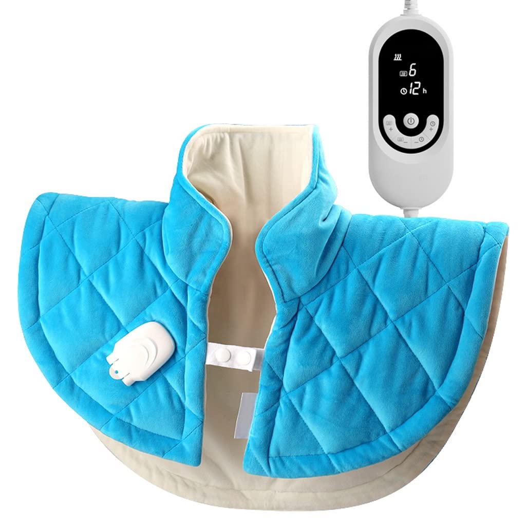 SHYPTshypt 2.2lb Large Shoulder Neck Back Heating Shawl Wrap Heat Therapy Heater Weighted Heating Pad (Color : Sky blue)
