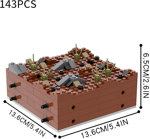 Miniatura 2 de WW2 Battlefield Ground - Juego de bloques de construcción militares (143 piezas). Diversión de bloques de construcción WW2 para niños y aficionados