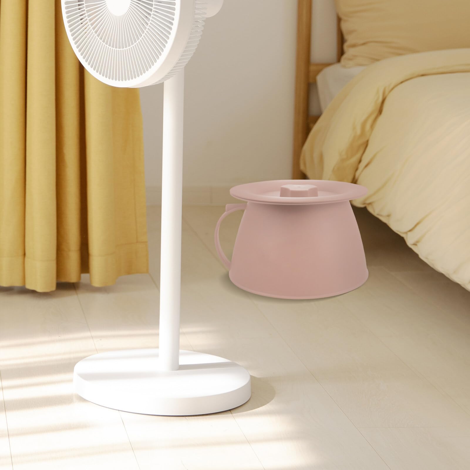 Uonlytech Secchio Per Urina Con Coperchio Vaso Da Notte Portatile in Plastica Contenitore Per Urina Riutilizzabile Orinatoio Stabile E Compatto 8.66X8.66X5.31In Per Adulti E Bambini