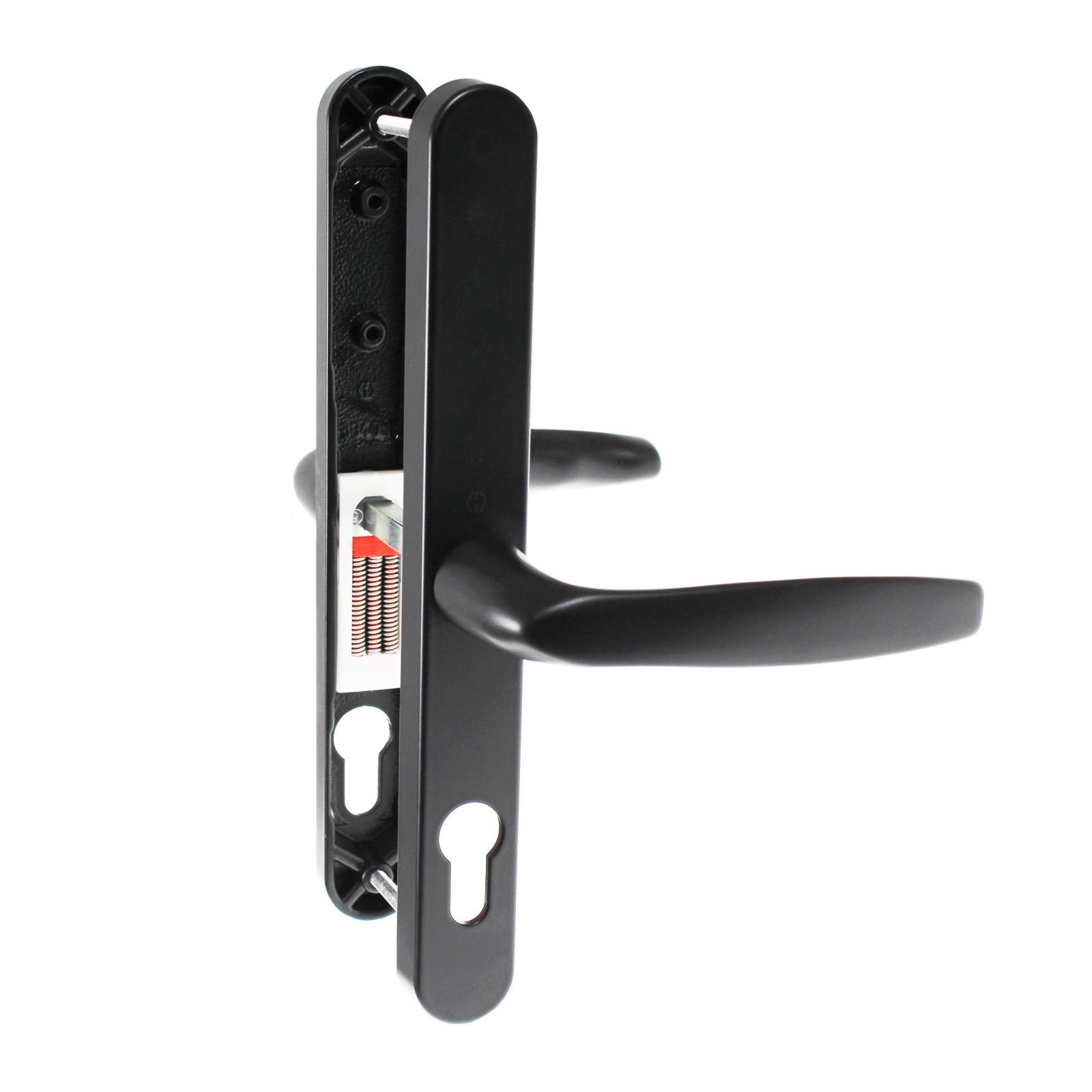 Hoppe Black (Matt) Brugge 68Pz Fullex Lever Door Handle Pair Sprung Set Upvc Pvc Pvcu