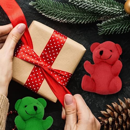 12 Mini Stuffed Bears , Bulk Plush Bears 4 Inches ,Assorted Bright Colors ,Cute Mini Bear For Party Favor, Present Box Stuffers #TOP7