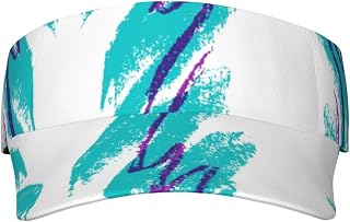 XIXIAN 90's Cup Design Printed Adult Sunscreen Visor Cap Lightweight and Breathable Adult Sun Visor Empty top hat Versatile Outdoor hat Black