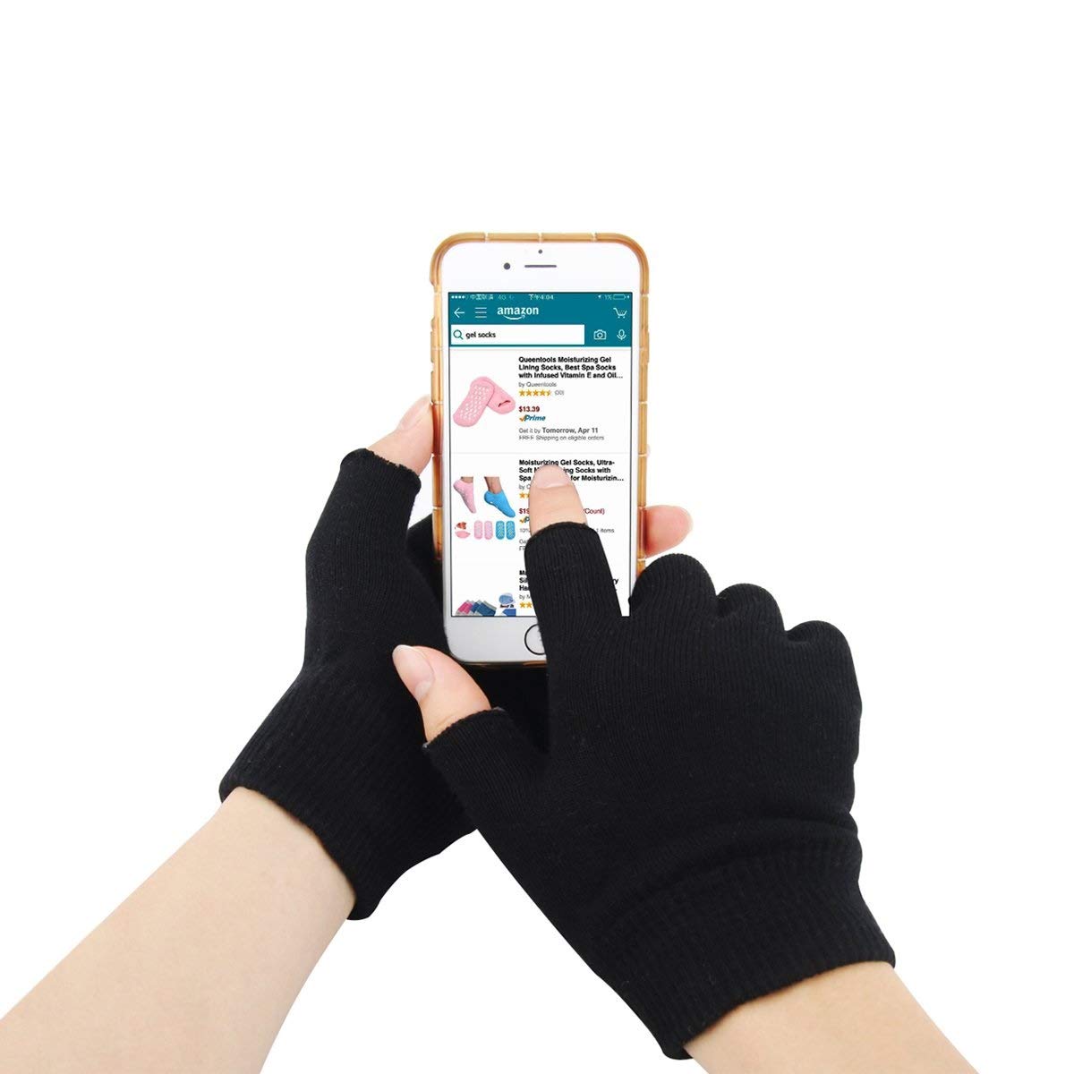 YOTURO Moisturizing Gloves-Fingerless Men's Gel Moisturizing Spa Gloves, Day Night Instantly Repair Eczema Dry Rough and ed Hands (Black)