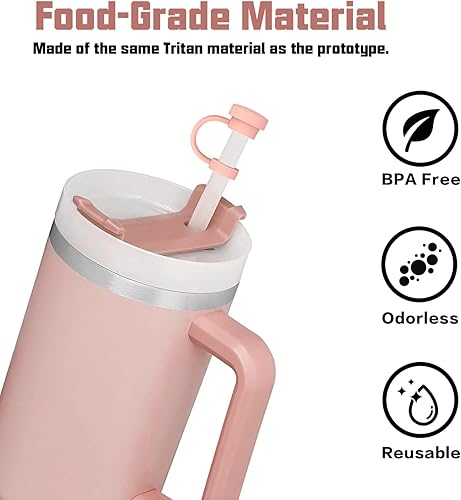Miniatura 6 de Accesorios de repuesto para tapa de pajita, tapón antiderrame para vaso Stanley Cup de 40 oz y 30 oz Quencher, accesorios para vaso de 6 pajitas