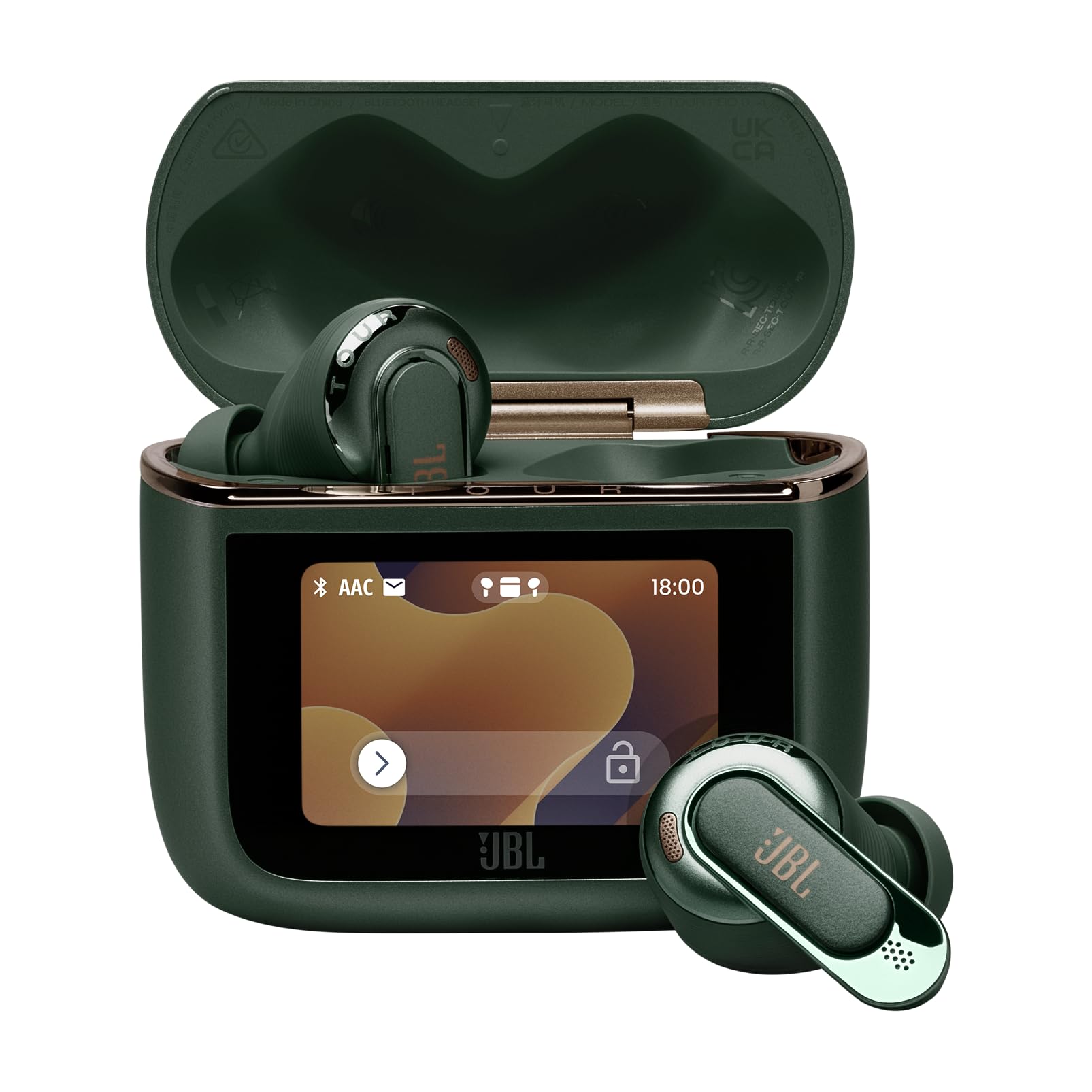 JBL Tour Pro 3, Kabellose Noise-Cancelling-Ohrhörer, Grün