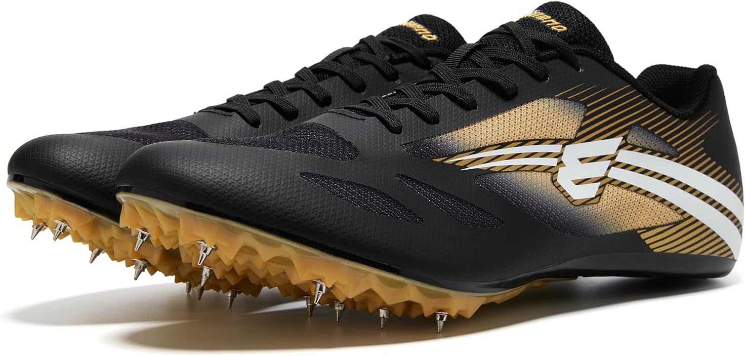 Men's Track and Field Shoes Women Lightweight Breathable Spikes for Multi-Events Jump Shoes
