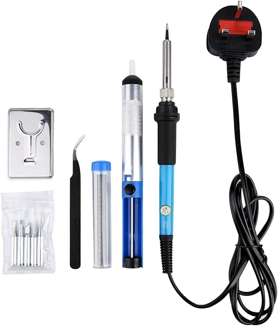 Shoze Soldering Iron Kit 220V Soldering Solder Iron Set Kit 60W Adjustable Temp Electronic Repair Tool