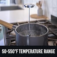 Vista 9 de Termómetro de caramelo con clip para olla - Aceite para freír profundo para freír y hacer velas - Paquete de 2