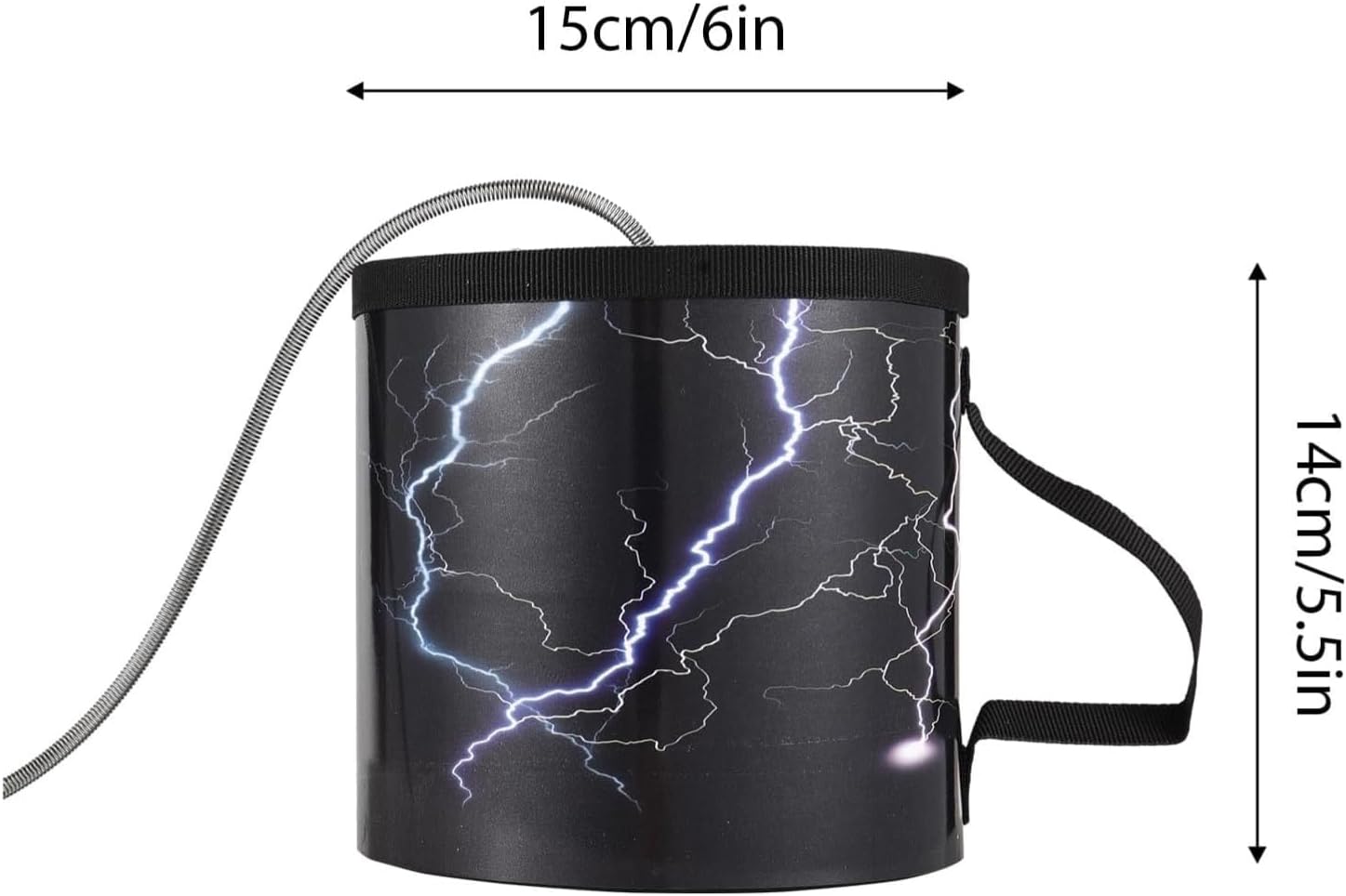 6 Inch Thunder Drum,Spring Drum,Sound Effect Instrument,Thunder Tube Sound Maker Thunder Sound Simulation,For Large Gatherings Sports Events Celebrations