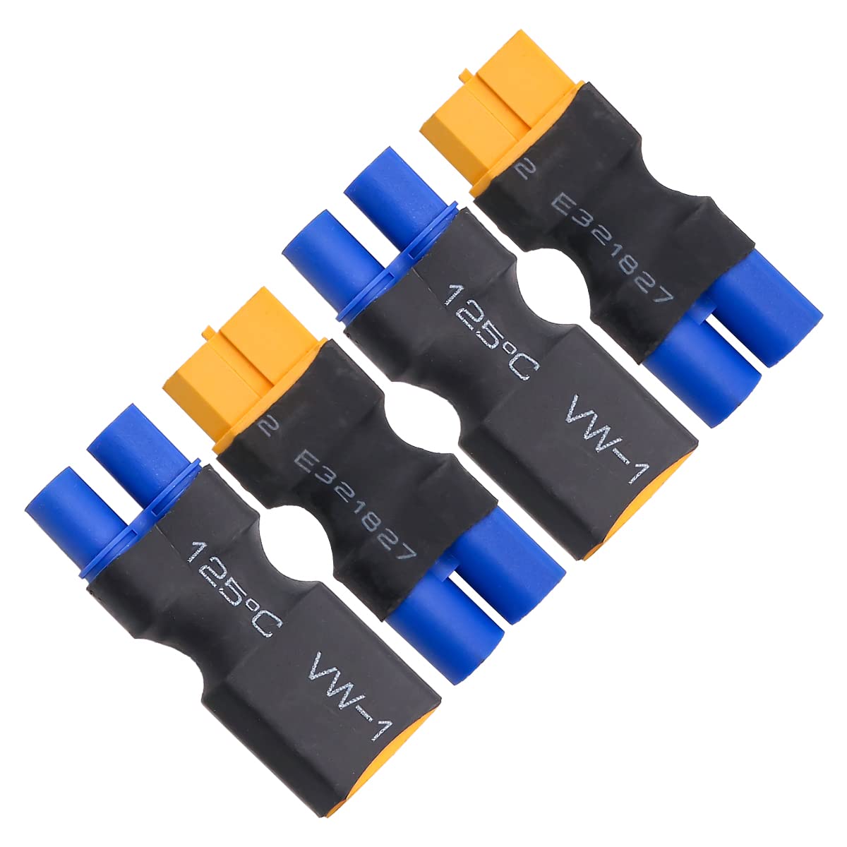 2Pair EC3 Connector XT60 to EC3 Plug for RC FPV Drone Car Lipo NiMH Battery Charger ESC