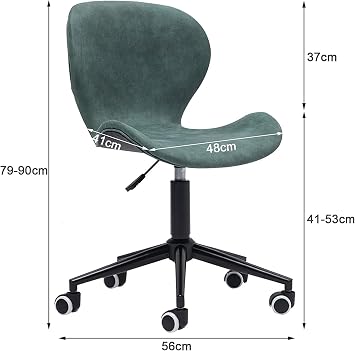 Computer Chair Swivel Desk Chair Swivel Chair Armless Computer Chair With Back Support Small Spaces Comfortable Task Chair Work Chair(A)