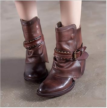 Botas y botines Plataforma de color café para mujer | FASHIOLA.mx